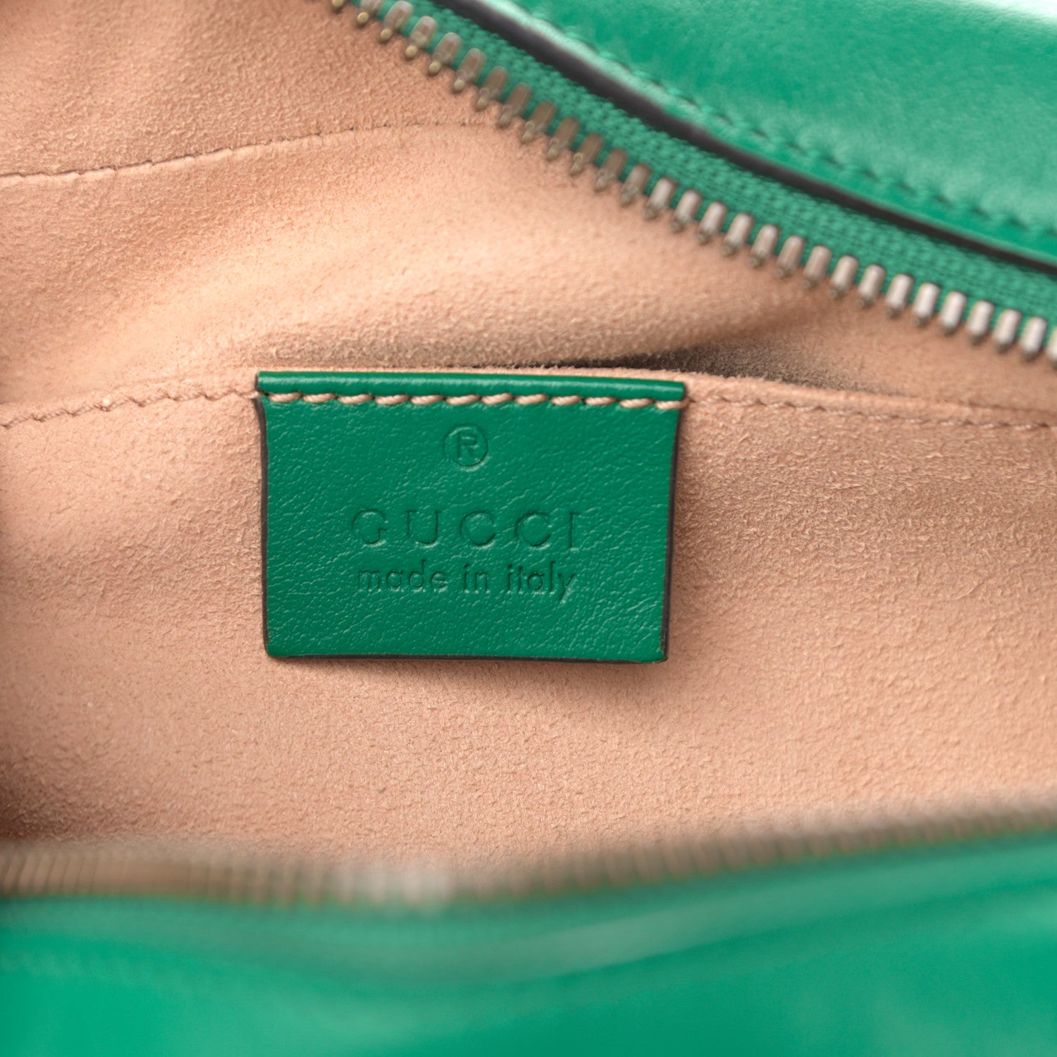 Gucci Calfskin Matelasse Small GG Marmont Chain Shoulder Bag Emerald Green 6 of 12