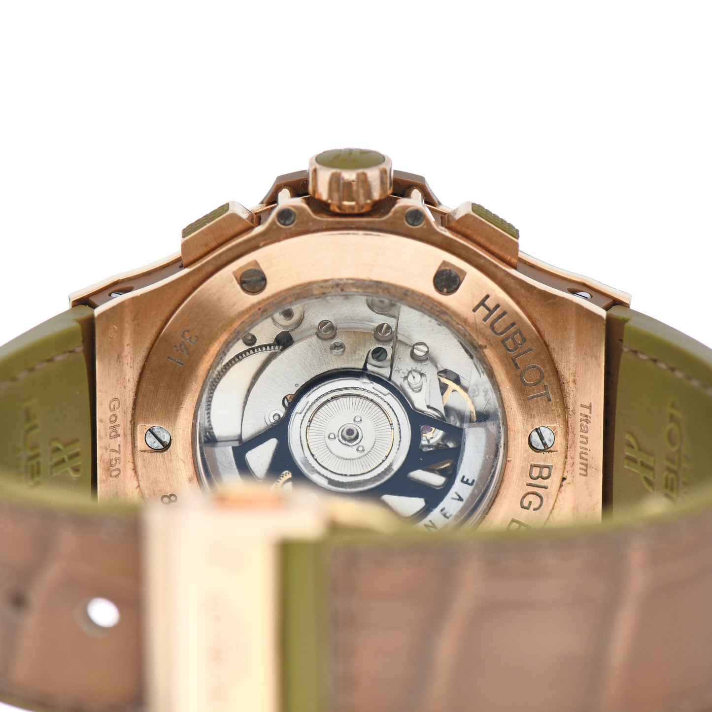 18K Rose Gold Alligator Andalusite 41mm Big Bang Tutti Frutti Automatic Watch Camel 341.PA.5390.LR.1104