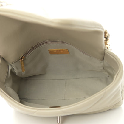 Chanel Lambskin Quilted Medium Chanel 19 Flap Grey 5 of 11