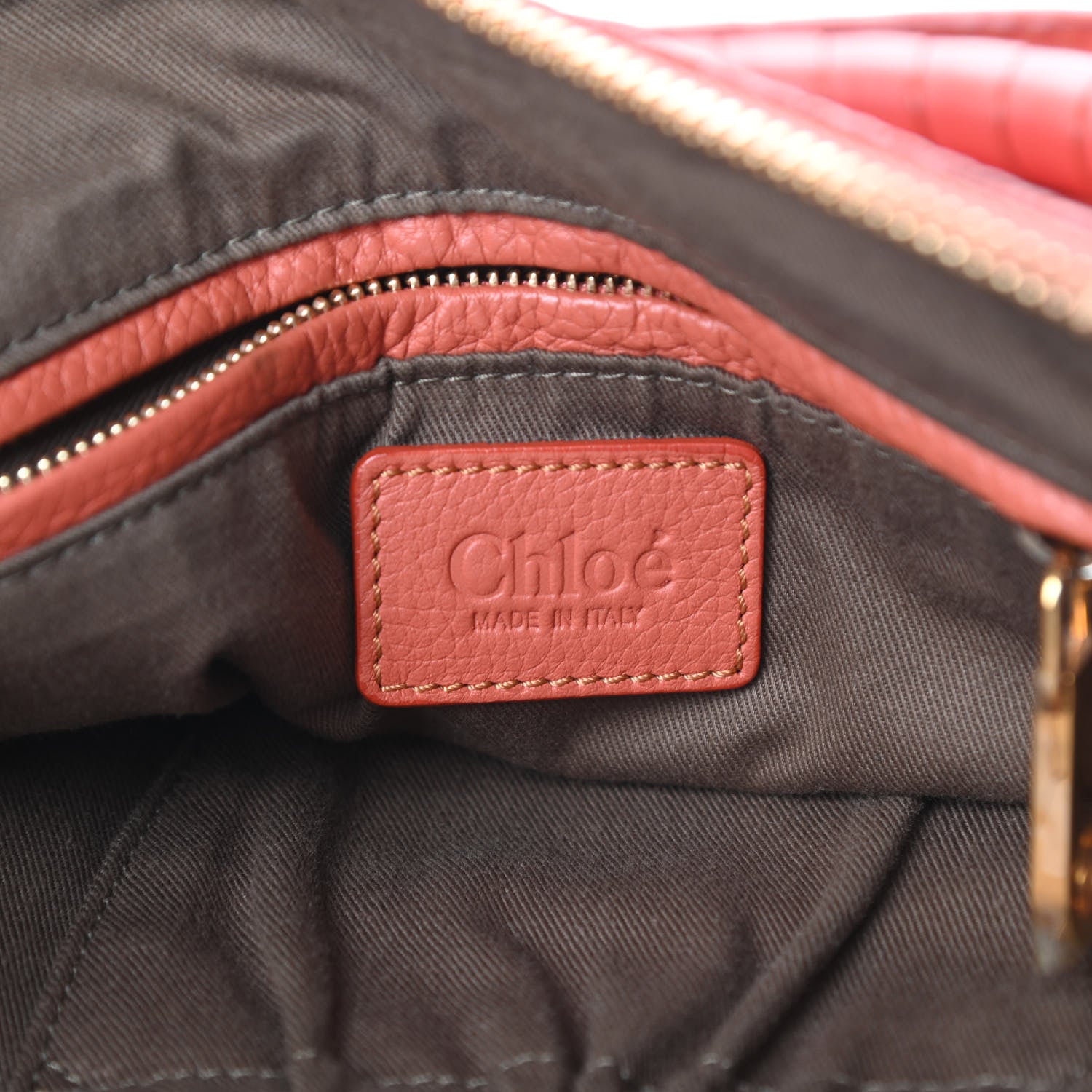 Chloe Calfskin Medium Marcie Satchel Coral 6 of 12
