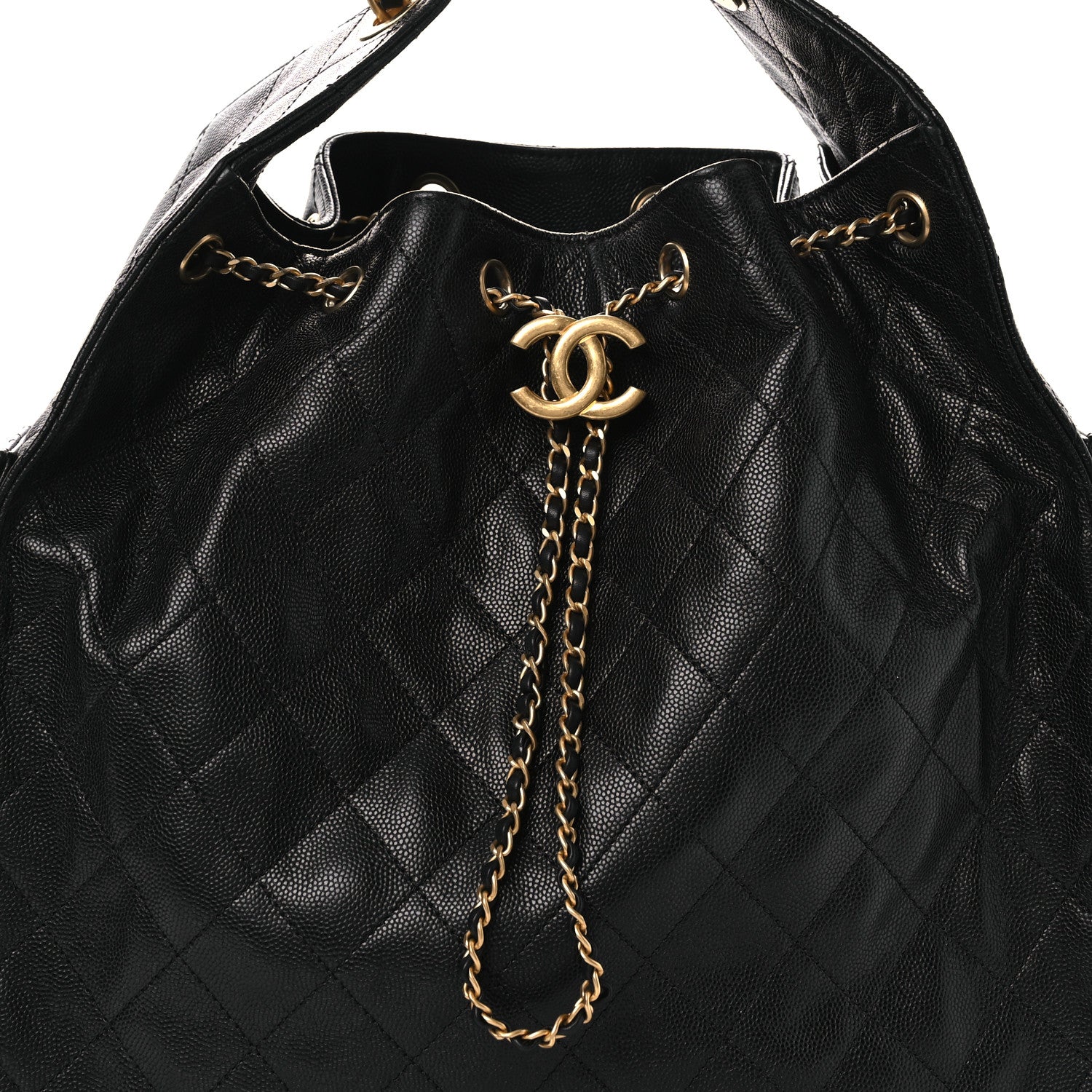 Chanel Caviar Quilted Medium Chanel 25 Handbag Black 9 of 13