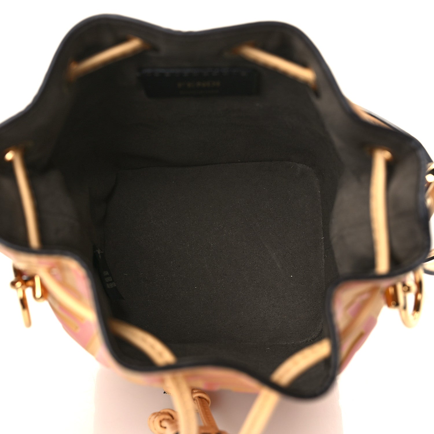 Fendi Vitello Liberty F is Fendi Bi-Color FF 1974 Embossed Mini Mon Tresor Bucket Bag Savana Lollypop 5 of 7