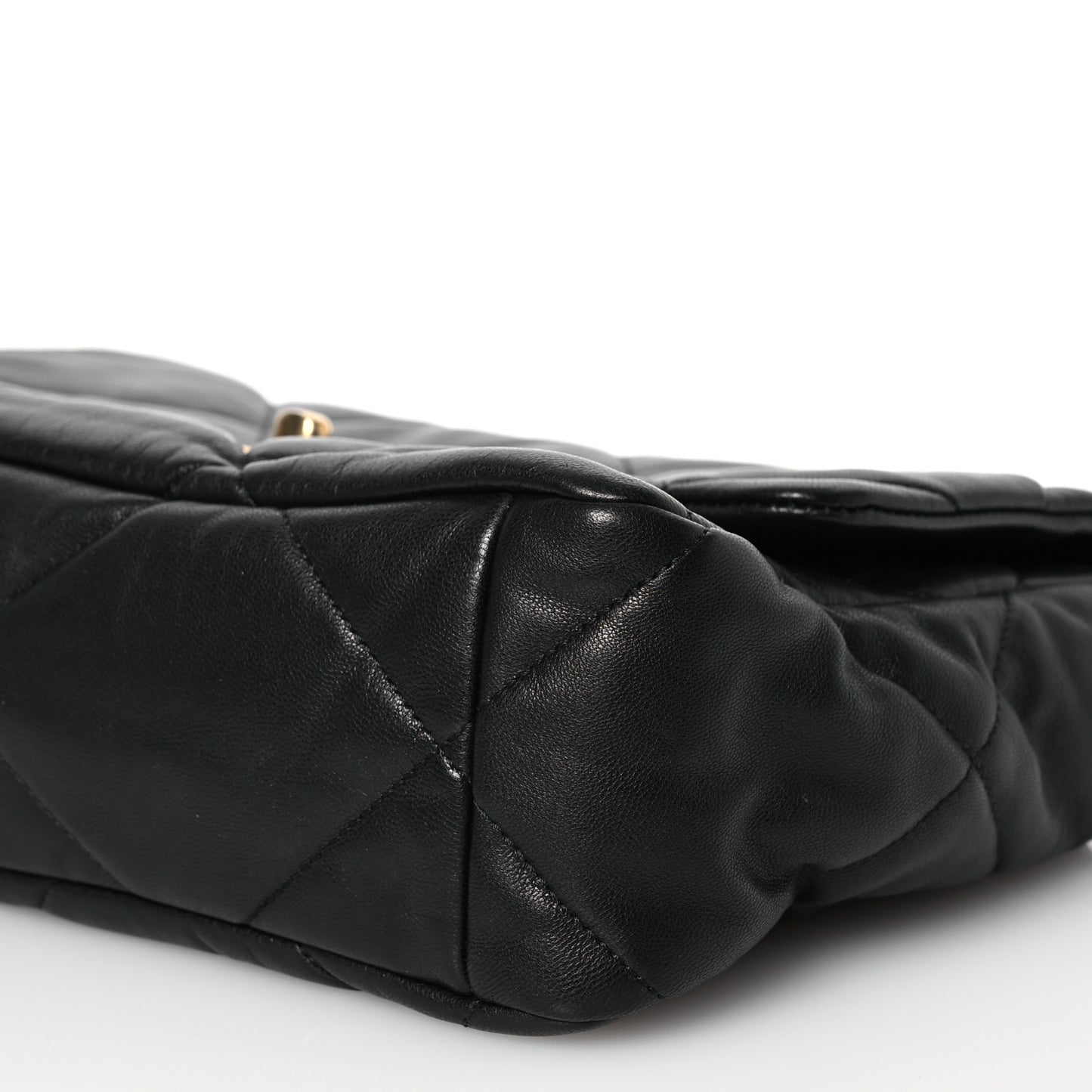 Goatskin Quilted Large Chanel 19 Flap Black