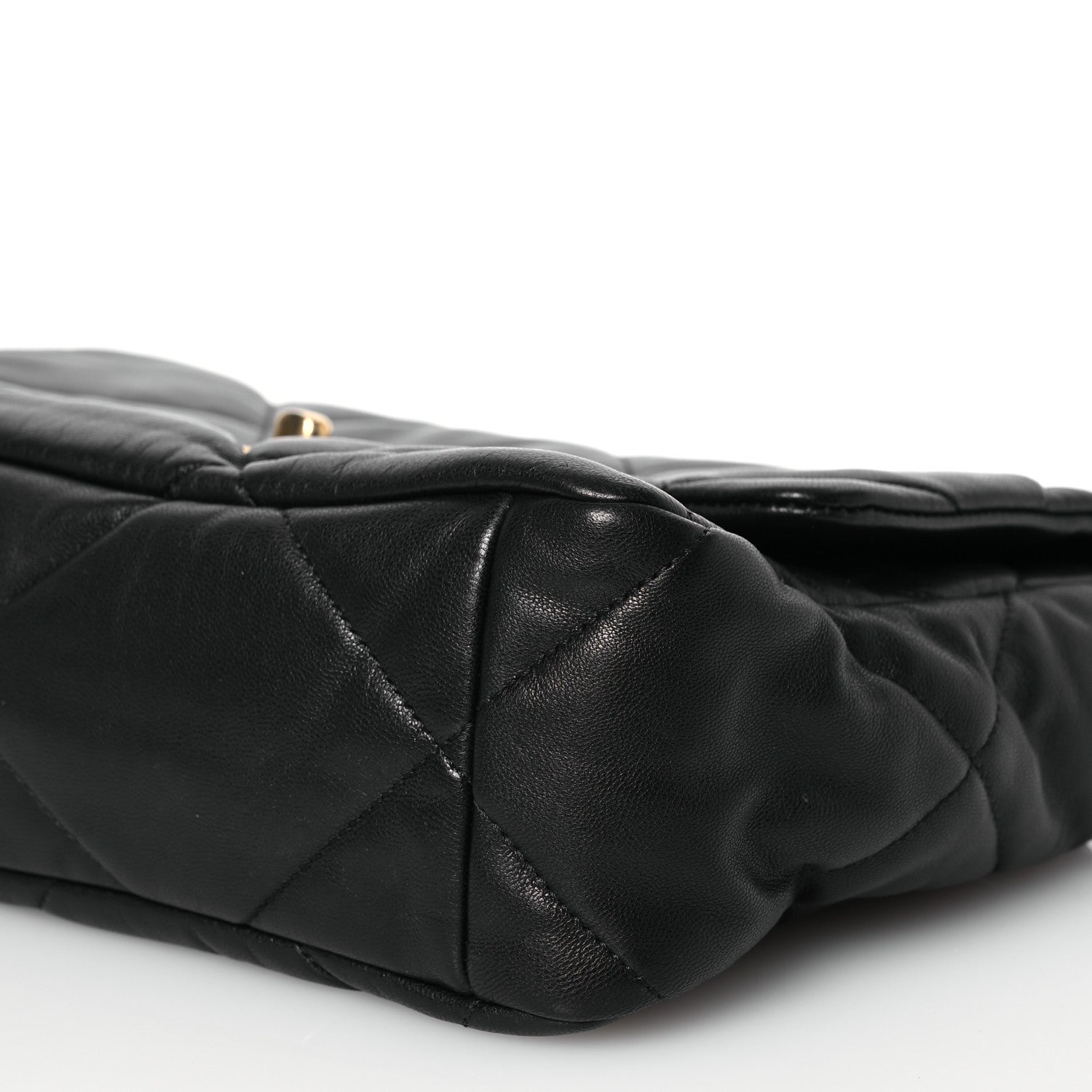 Chanel Goatskin Quilted Large Chanel 19 Flap Black 11 of 14