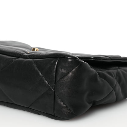 Chanel Goatskin Quilted Large Chanel 19 Flap Black 11 of 14