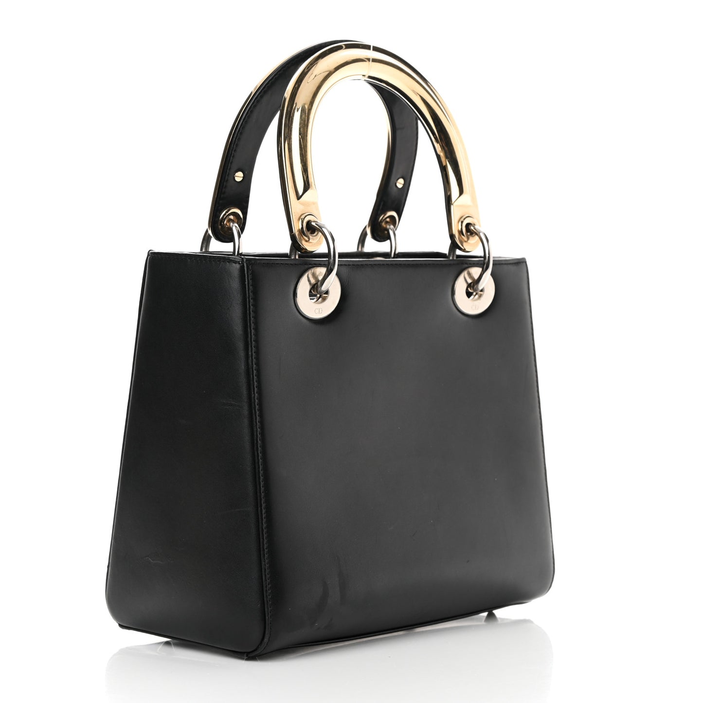 Smooth Calfskin Medium Lucky Badges Lady Dior Black