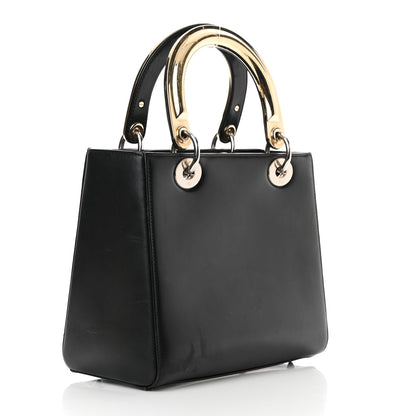 Christian Dior Smooth Calfskin Medium Lucky Badges Lady Dior Black 3 of 18