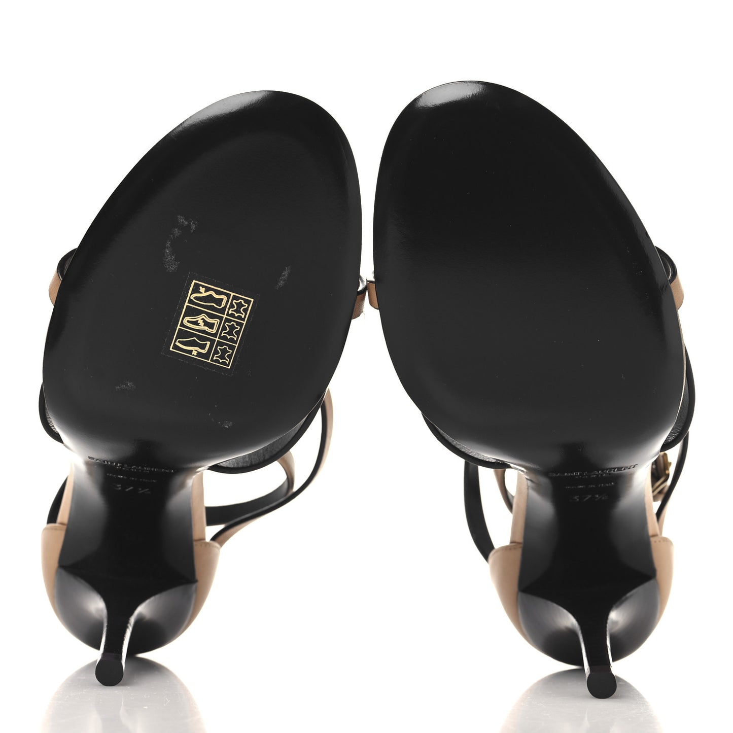 Calfskin Cassandra 100 Sandals 37.5 Gold Brown