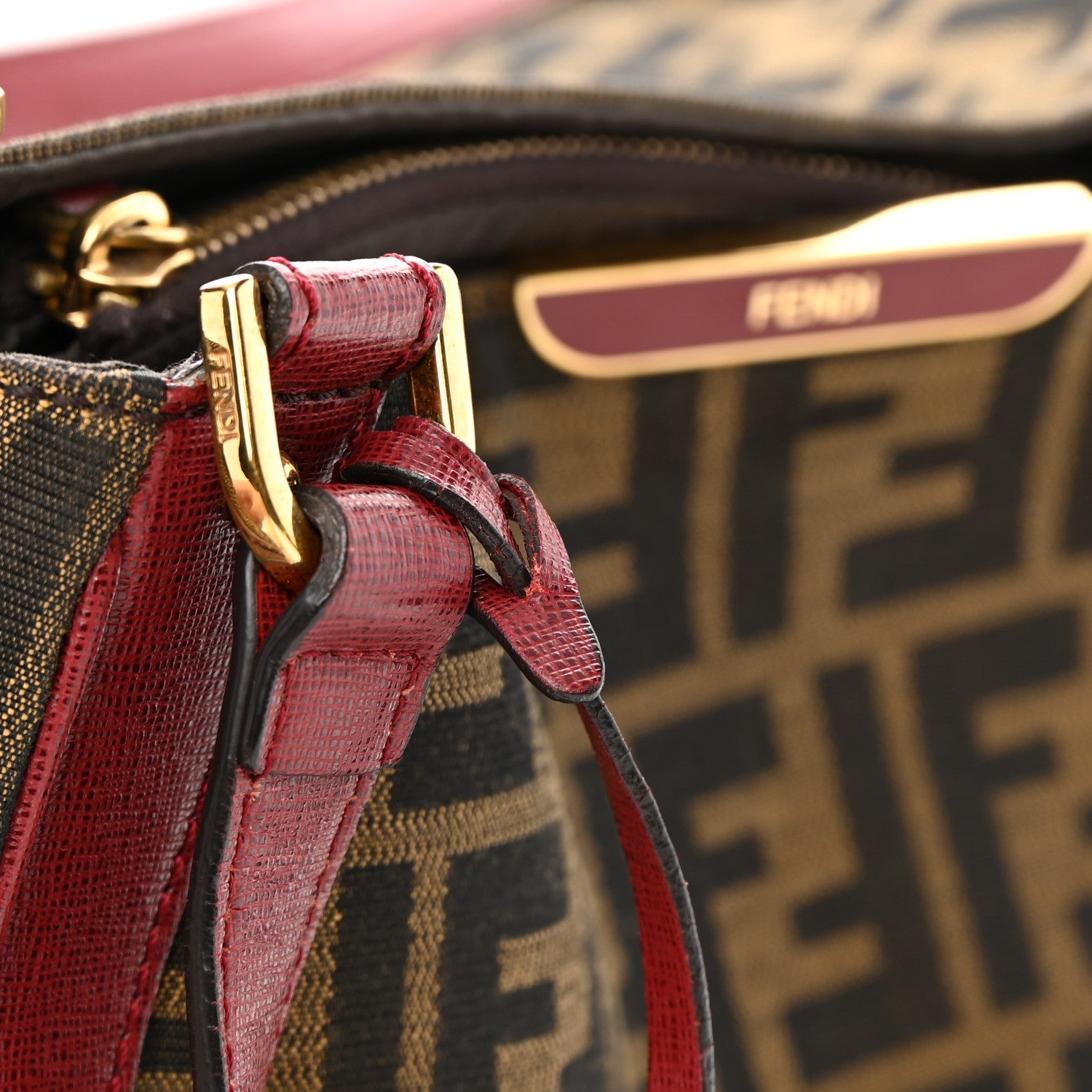 Fendi Zucca Tote Tobacco Red 16 of 16