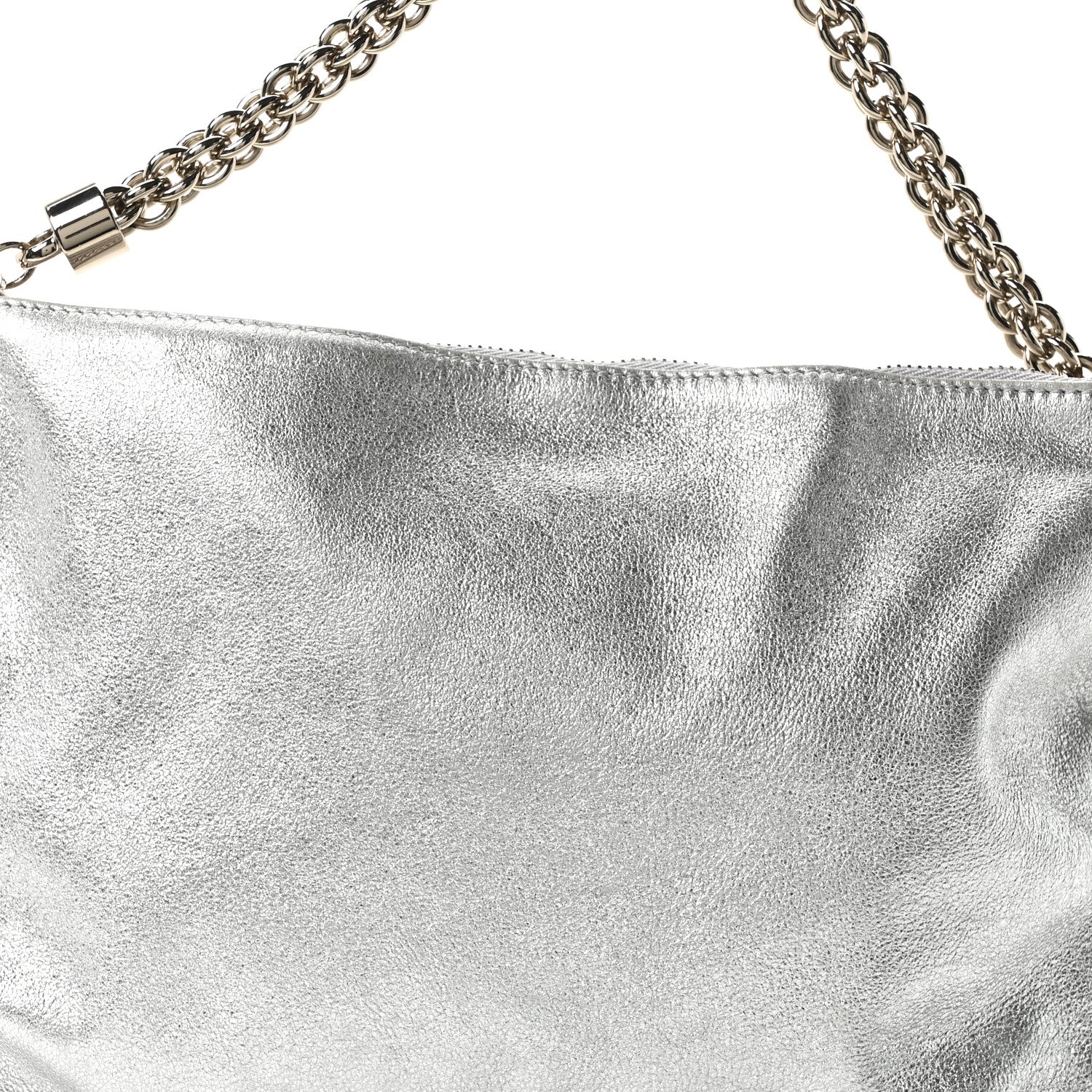Jimmy Choo Metallic Goatskin Callie Mea Tassel Silver 1842183