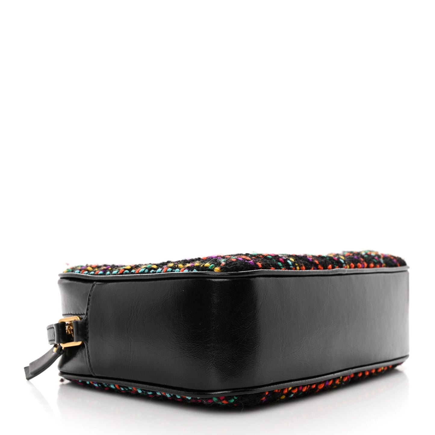 Tweed Calfskin Monogram Lou Camera Bag Black