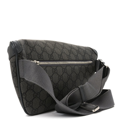 Gucci GG Supreme Monogram Textured Dollar Calfskin Ophidia Belt Bag Grey Black Graphite Grey 3 of 9