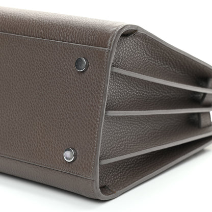 Saint Laurent Grained Calfskin Small Sac De Jour Fog 9 of 9