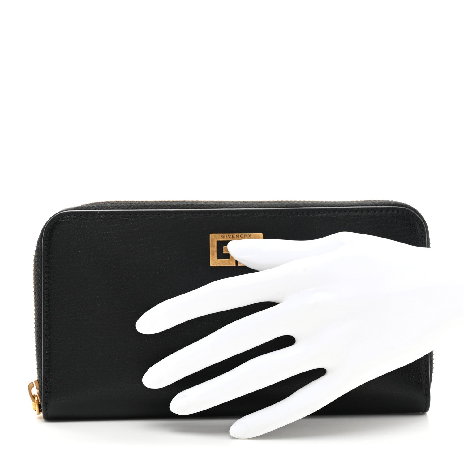 Givenchy Sugar Goatskin GV3 Zip Around Wallet Black 2 of 8