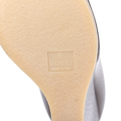 Gucci Metallic Cellarius Calfskin Horsebit Wedges 36 Winter Leaf 8 of 10
