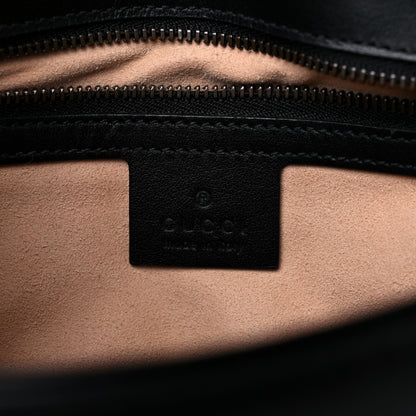 Gucci Calfskin Matelasse Small GG Marmont Shoulder Bag Black 6 of 12