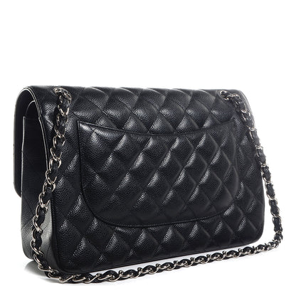 Chanel Caviar Quilted Jumbo Double Flap Black 3 of 10