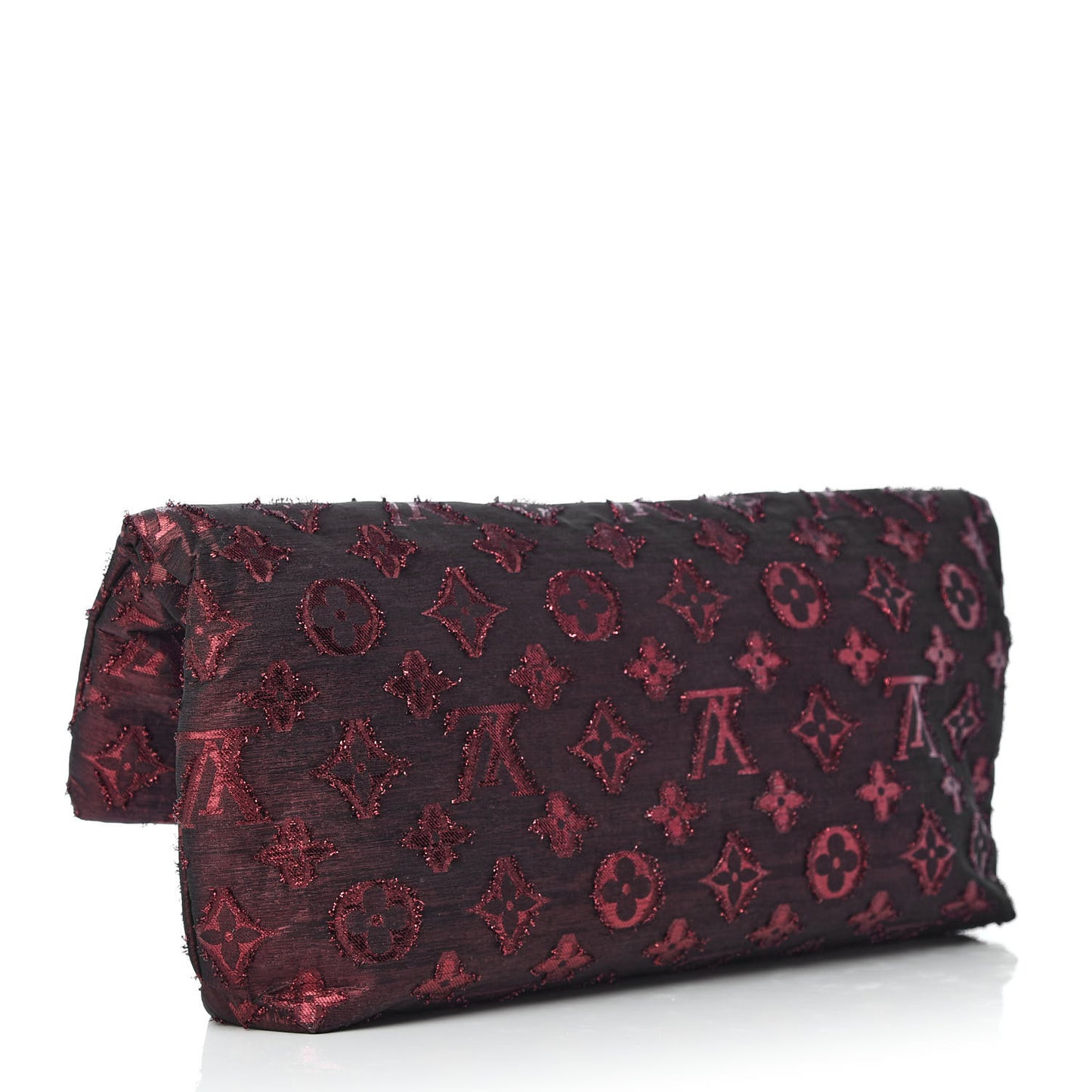 Lurex Quilted Monogram Altair Clutch Bordeaux