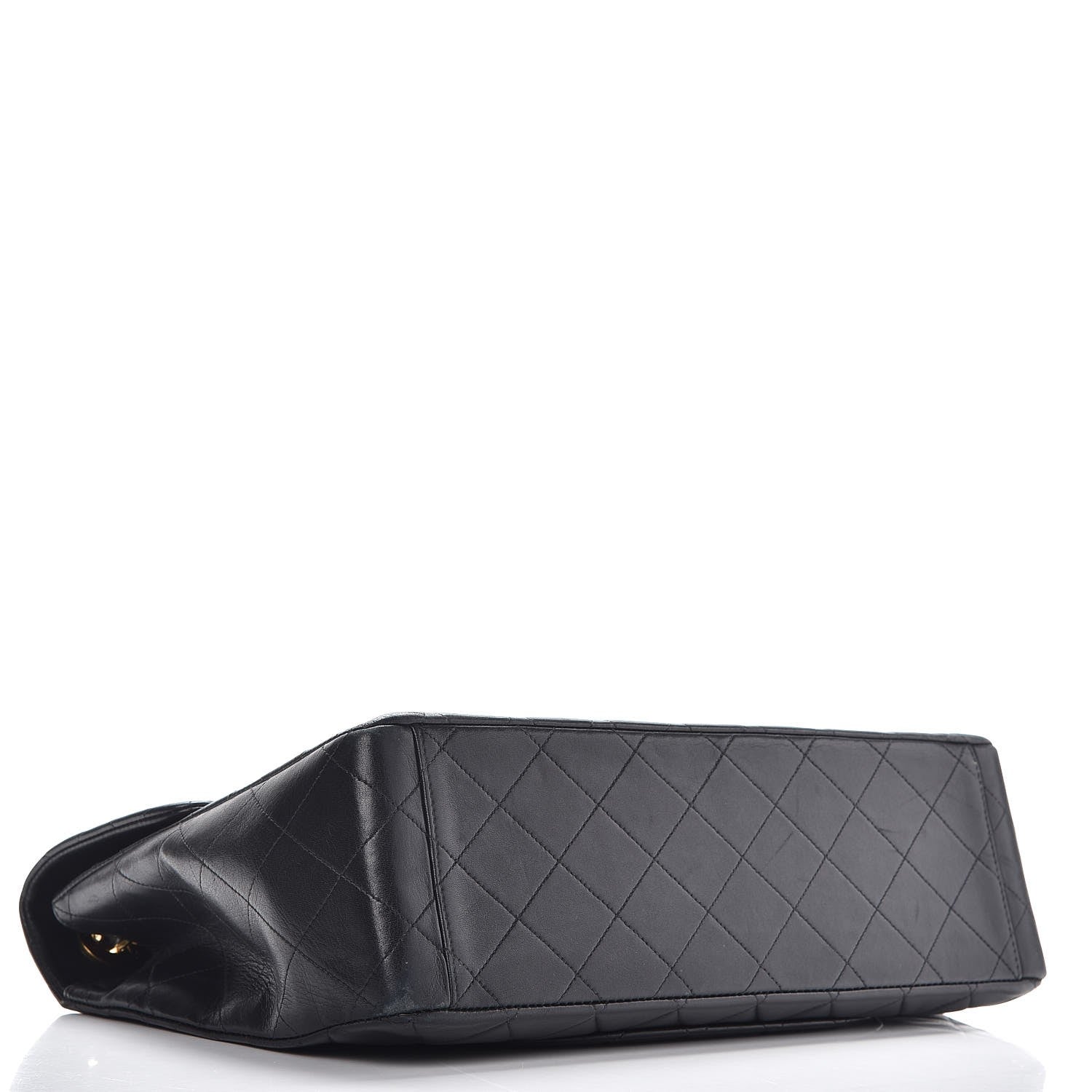 Chanel Lambskin Quilted XL Jumbo Single Flap Black 4 of 14
