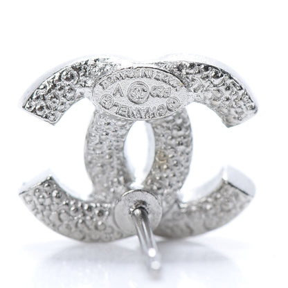Chanel Crystal Mini Timeless CC Earrings Silver 4 of 4