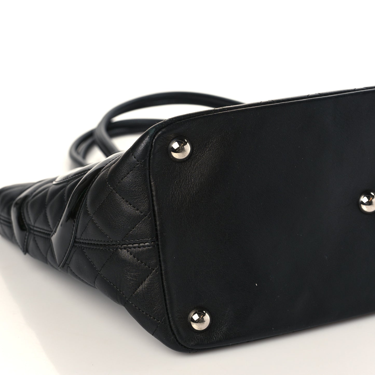 Calfskin Quilted Large Cambon Tote Black