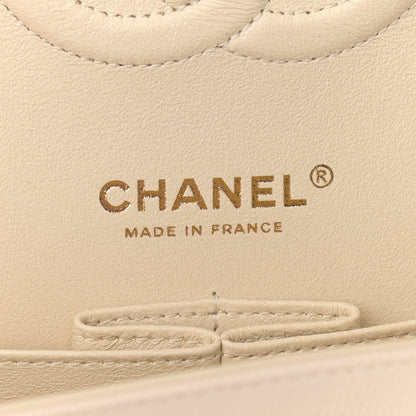 Chanel Caviar Quilted Medium Double Flap Light Beige 6 of 9