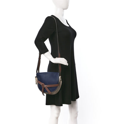 Loewe Calfskin Small Gate Crossbody Bag Blue 2 of 8
