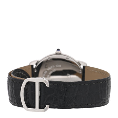 Cartier Stainless Steel Alligator 36mm Ronde Solo Quartz Watch 3 of 5