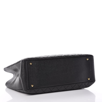 Chanel Caviar Quilted XL Grand Shopping Tote GST Black 4 of 13