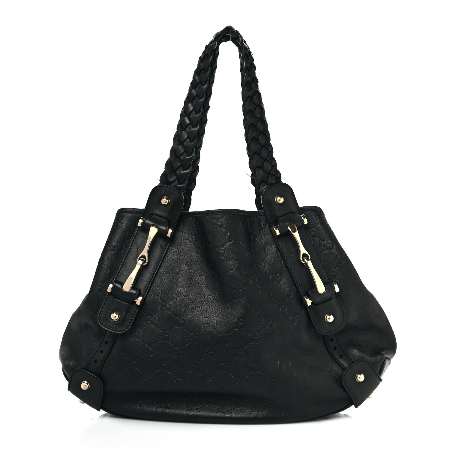 Gucci Guccissima Small Pelham Shoulder Bag Black 1 of 11