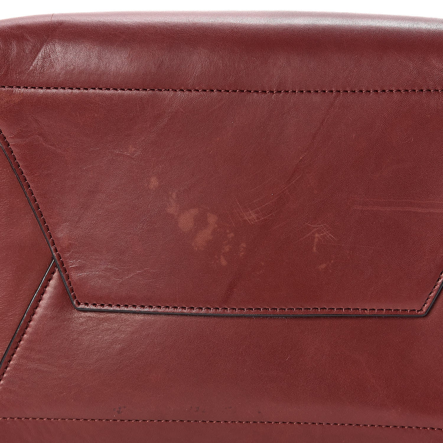 Celine Natural Calfskin Sangle Bucket Bag Red Wood 17 of 18
