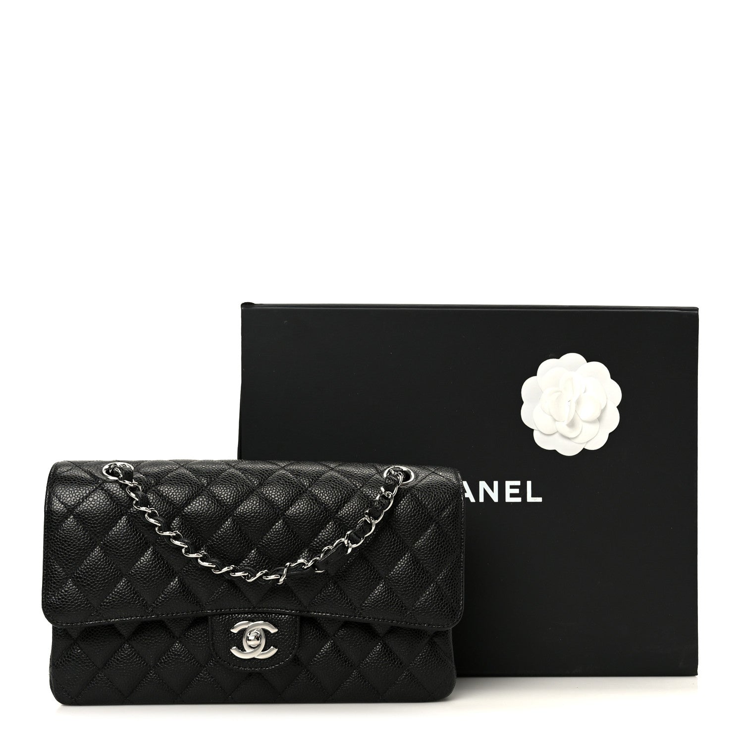 Chanel Caviar Quilted Medium Double Flap Black 12 of 12