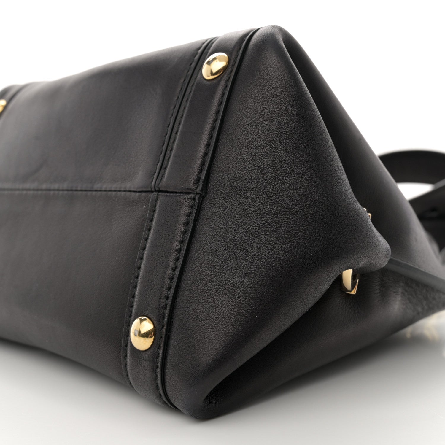 Salvatore Ferragamo Lambskin Suzanna Gancini Small Satchel Black 9 of 9