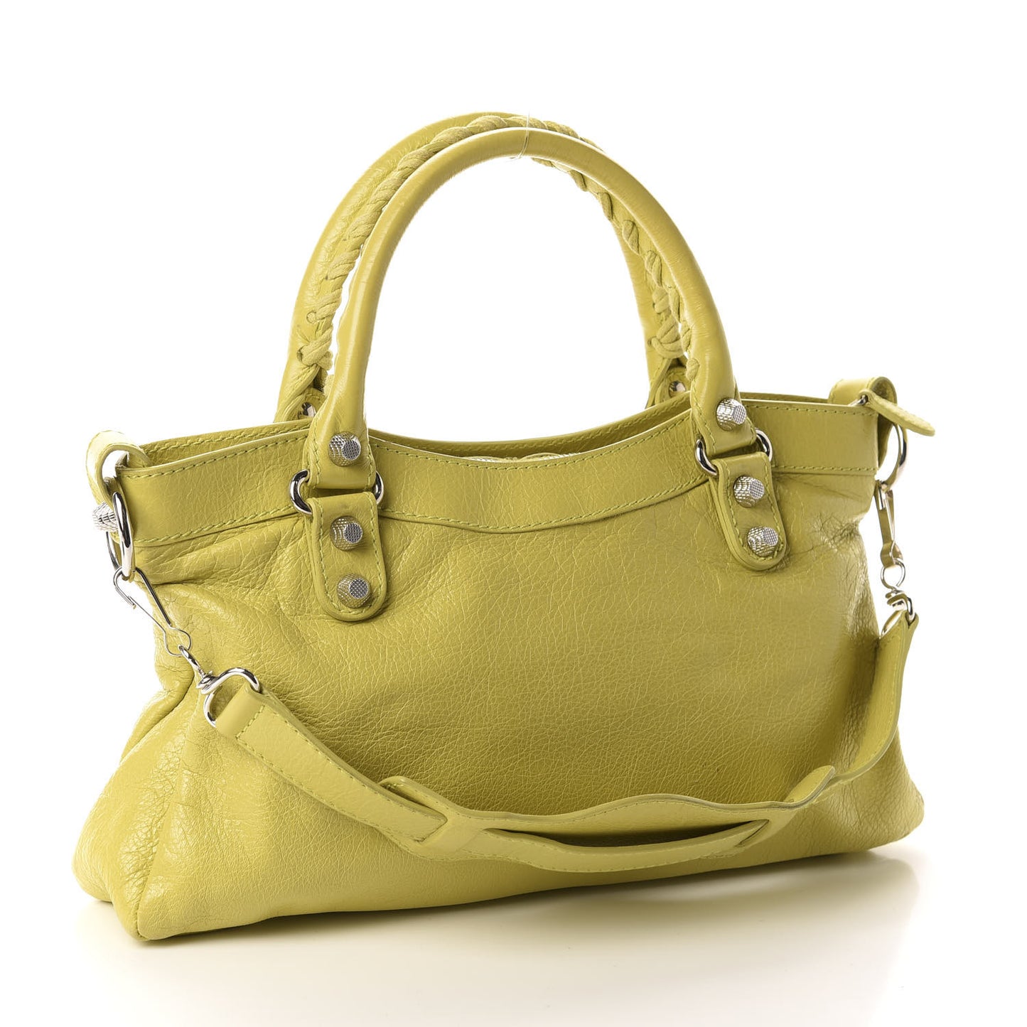 Agneau Giant 12 Silver Hardware First Jaune Poussin