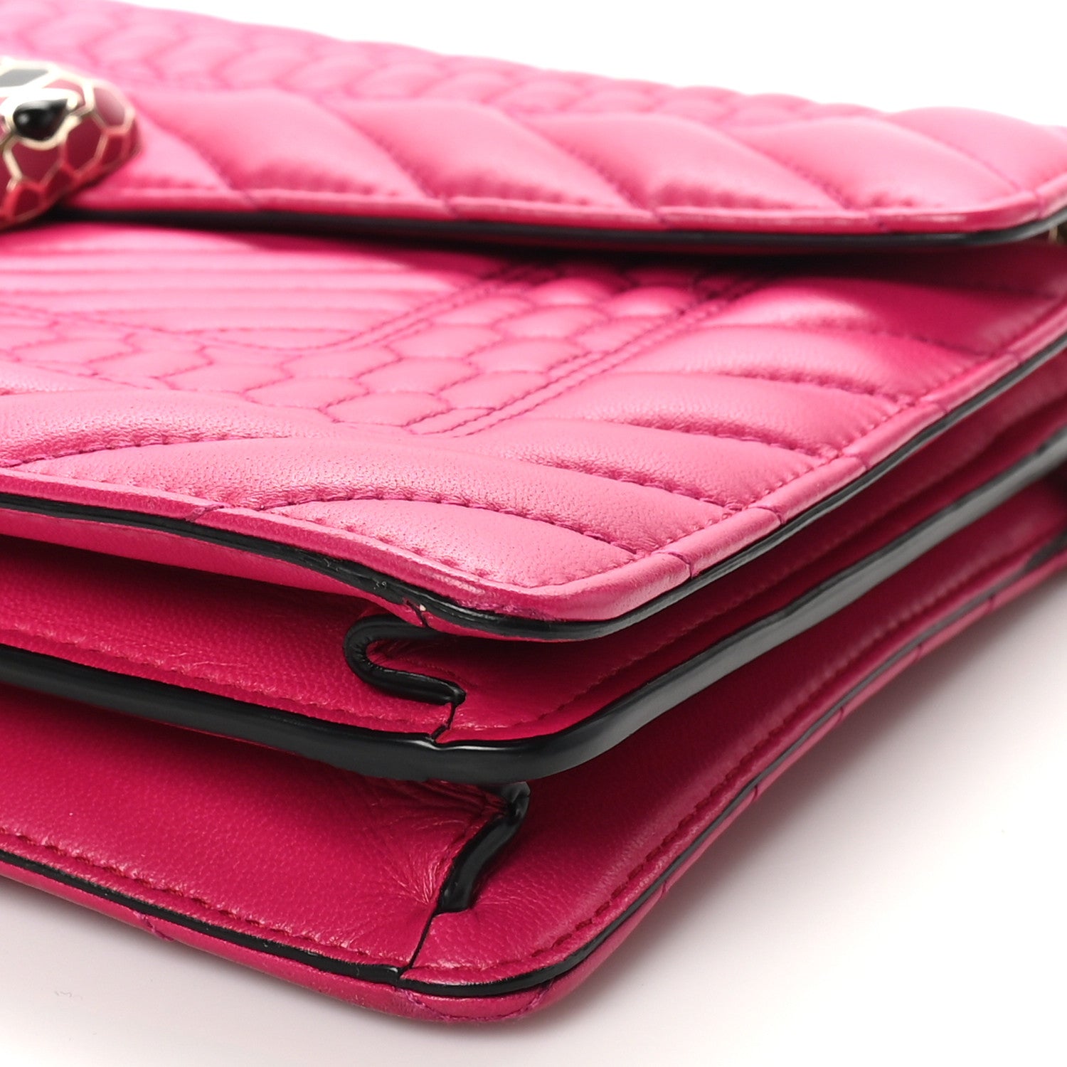 Bulgari Nappa Quilted Serpenti Forever Shoulder Bag  Plum 10 of 10