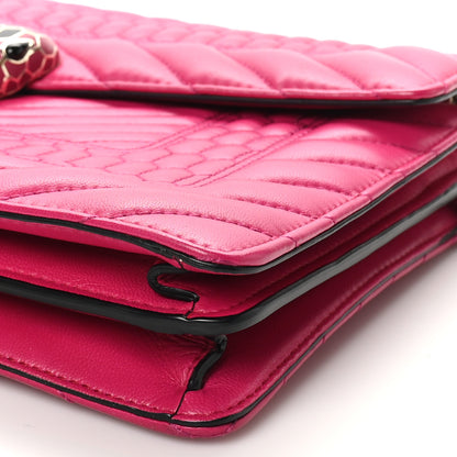 Bulgari Nappa Quilted Serpenti Forever Shoulder Bag  Plum 10 of 10
