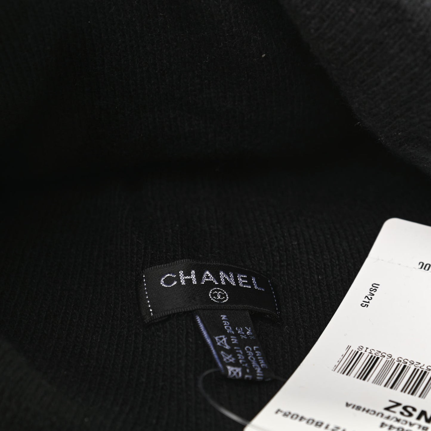 Cashmere Logo Beanie Hat Black Fuchsia