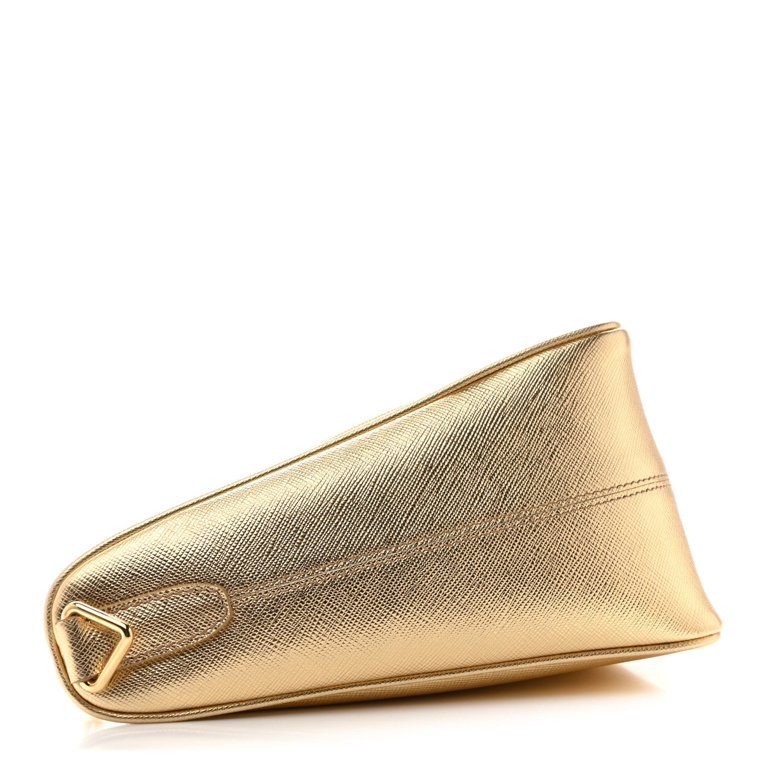 Prada Saffiano Lux Triangle Shoulder Bag Platino 1878872