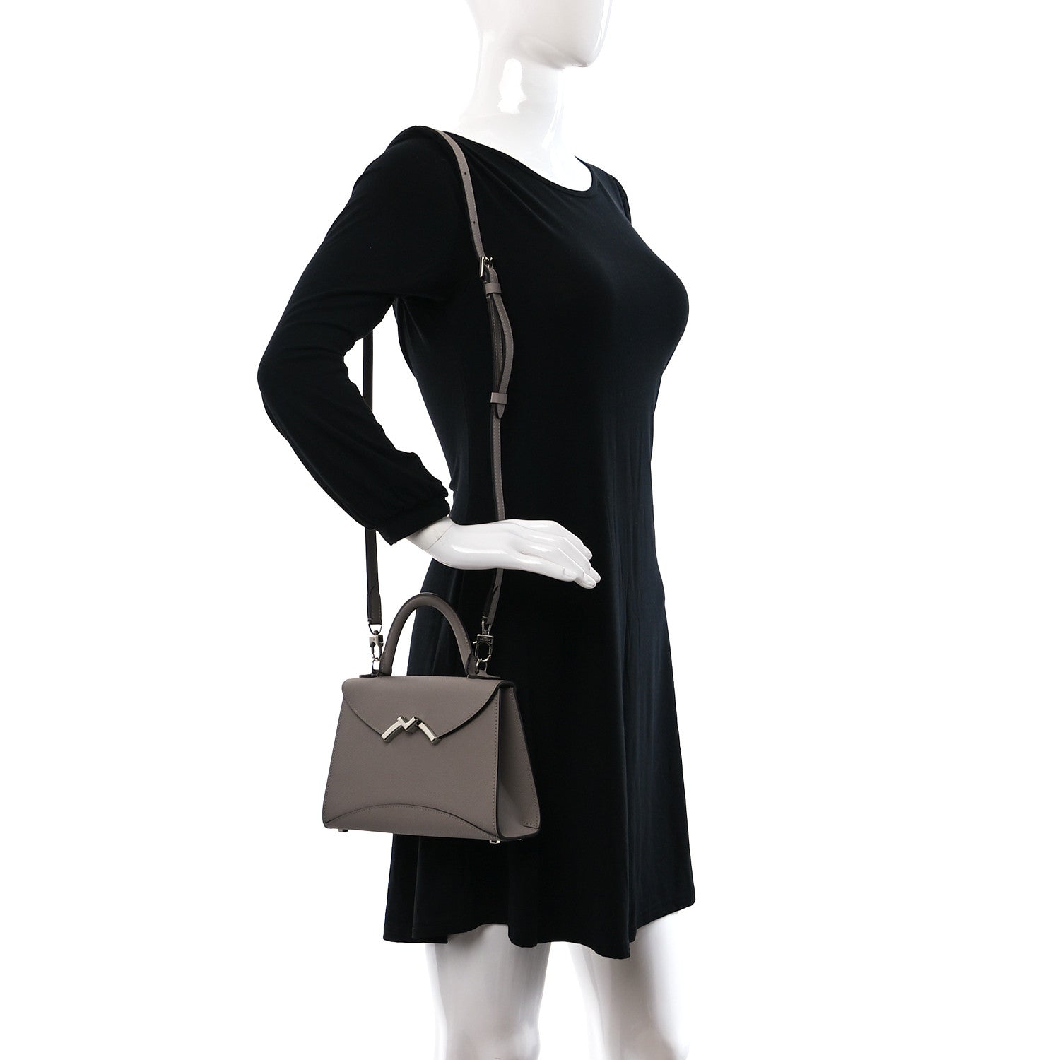 Moynat Carat Calfskin Gabrielle BB Tourterelle 2 of 11