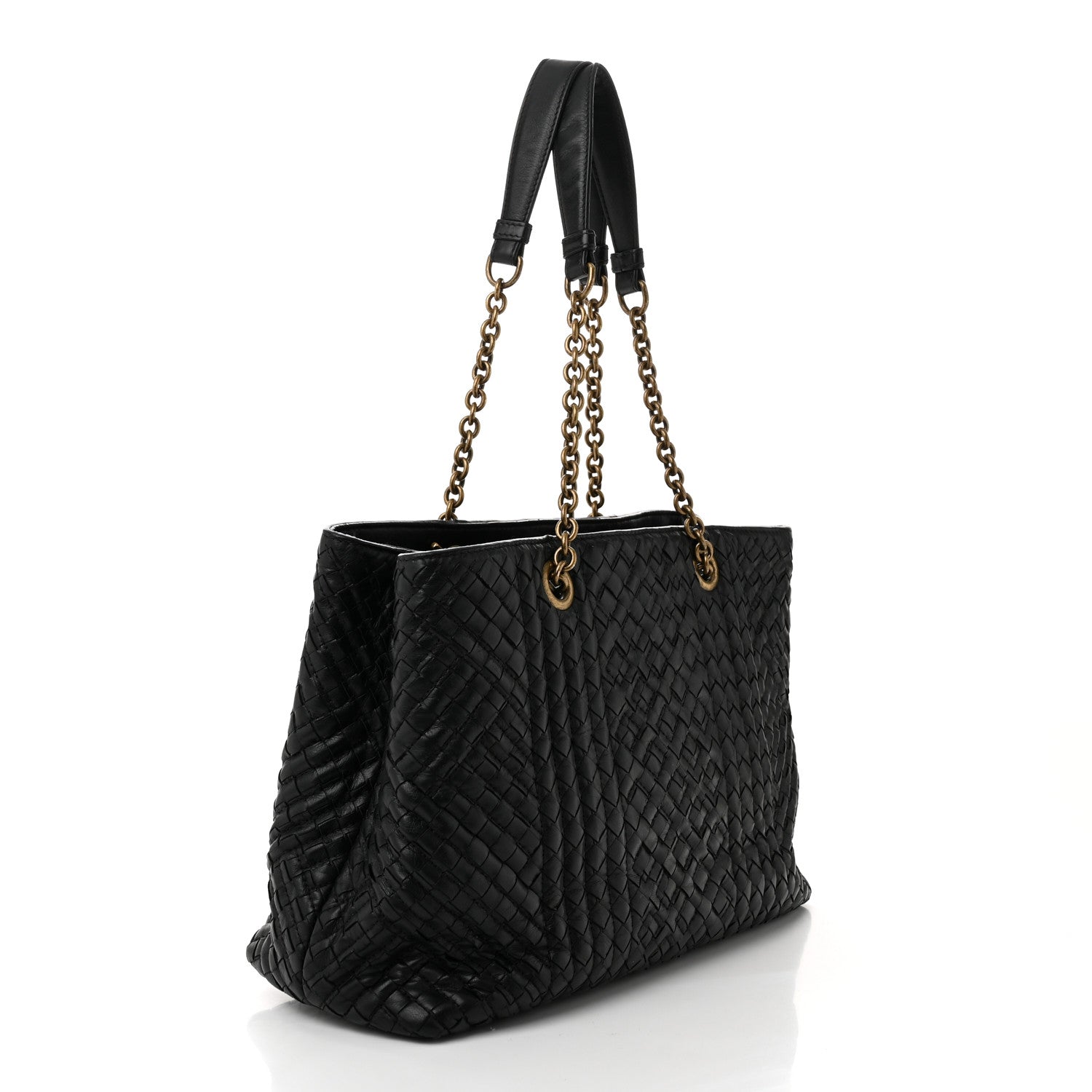 Bottega Veneta Lambskin Intrecciato Boutis MediumTote Black 3 of 12
