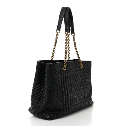 Bottega Veneta Lambskin Intrecciato Boutis MediumTote Black 3 of 12