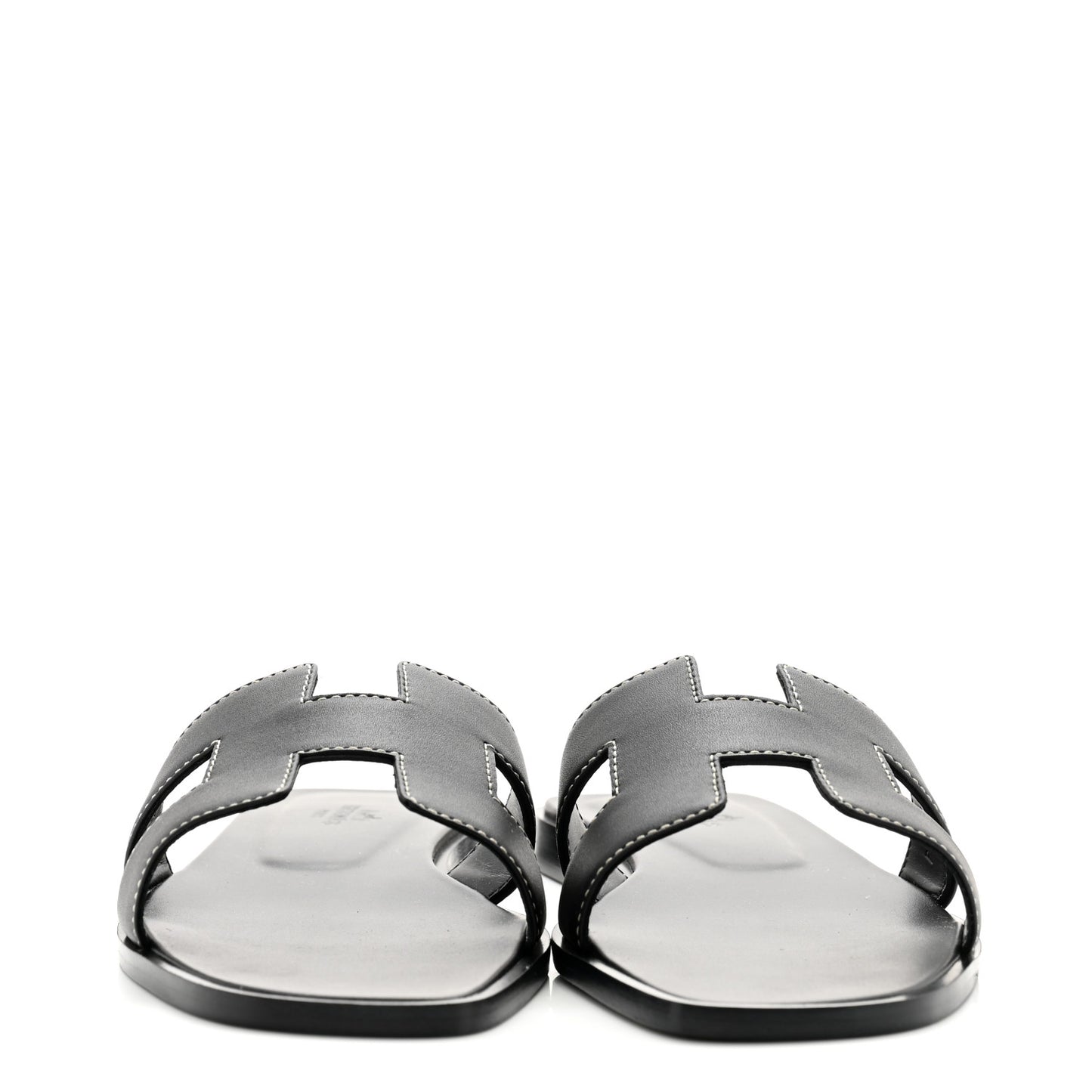 Box Calfskin Oran Sandals 37 Black