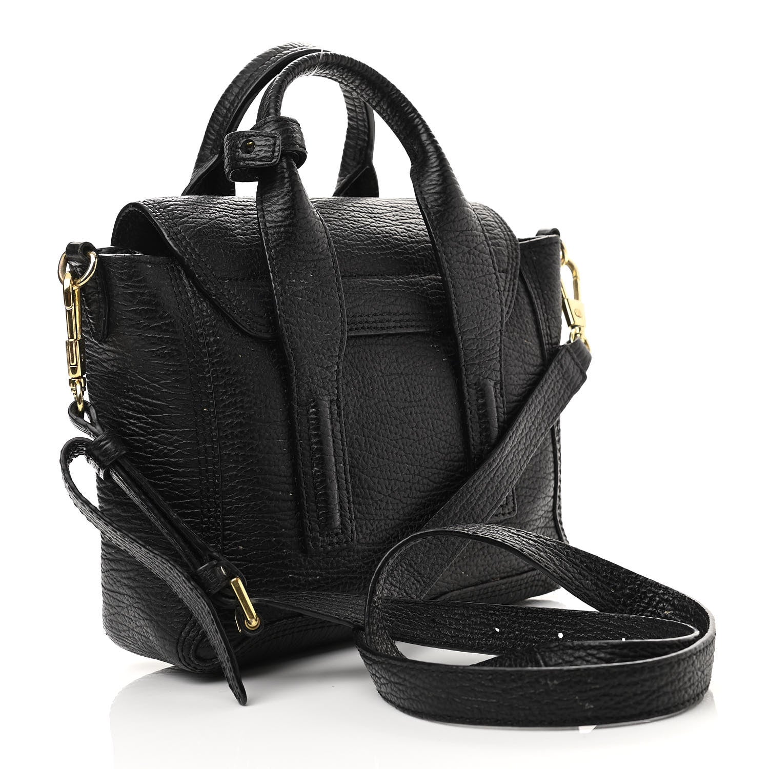 3.1 Phillip Lim Textured Calfskin Mini Pashli Satchel Black 3 of 18