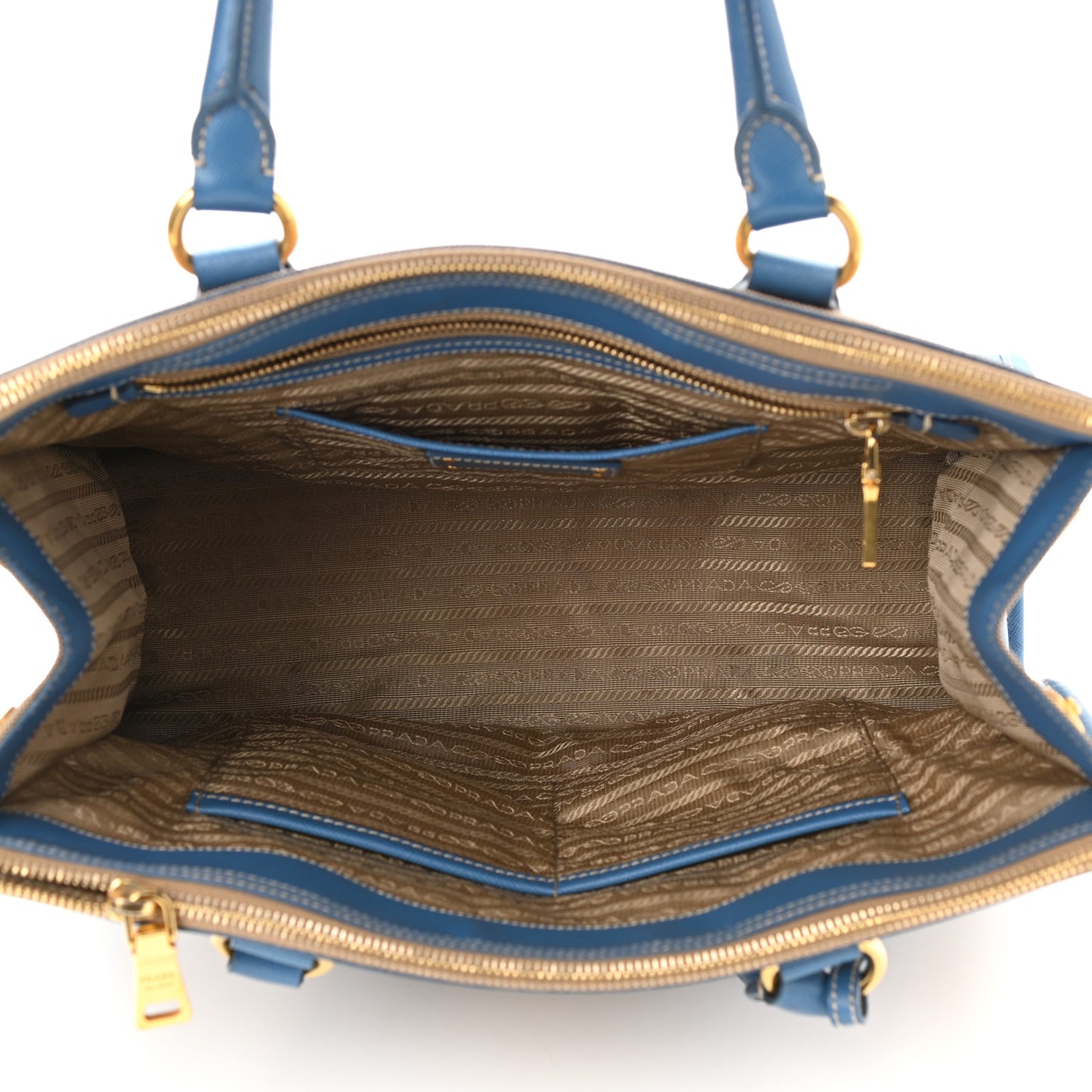 Jacquard Logo Tote Azzurro