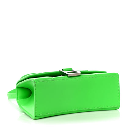 Balenciaga Shiny Box Calfskin Hourglass Top Handle Bag XS Fluo Green 4 of 11