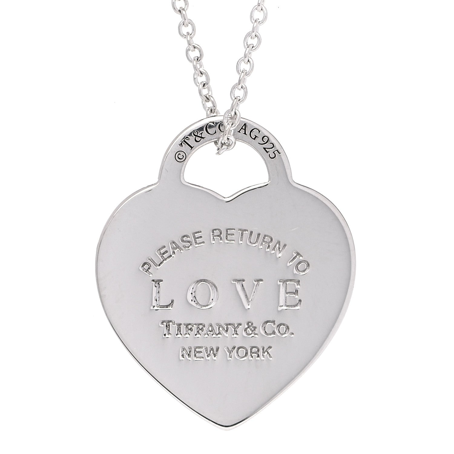 Tiffany Sterling Silver Return To Tiffany Love Pendant Necklace 4 of 6