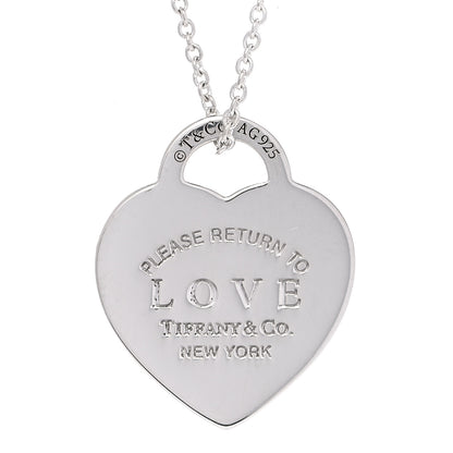 Tiffany Sterling Silver Return To Tiffany Love Pendant Necklace 4 of 6