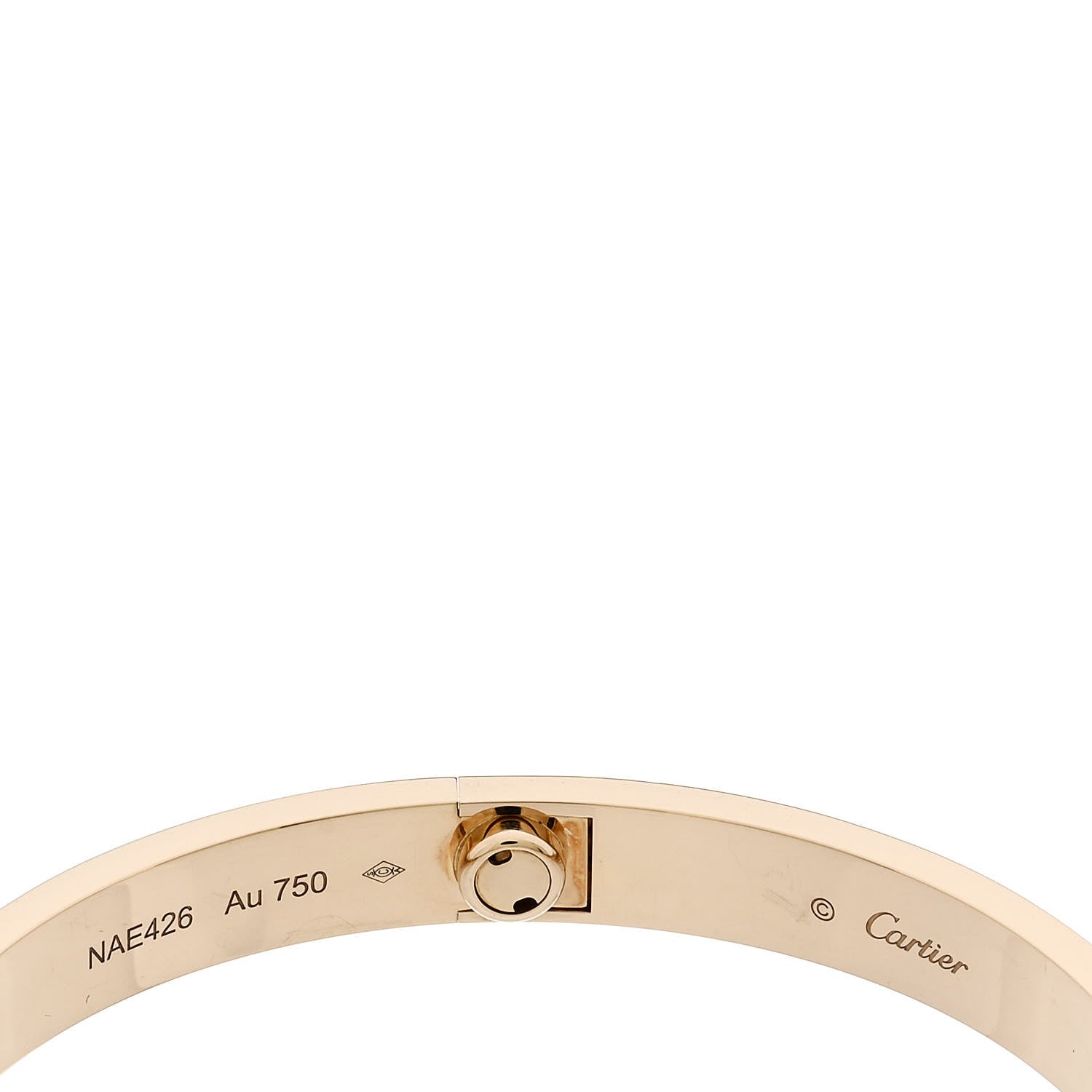 Cartier 18K Yellow Gold 4 Diamond LOVE Bracelet 19 3 of 6