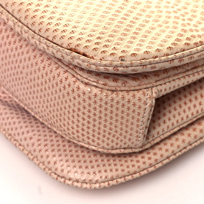 Judith Leiber Crystal Lizard Embossed Pleated Evening Bag Beige 8 of 11