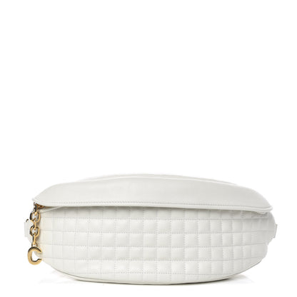 Celine Calfskin Quilted C Charm Belt Bag White 1 of 9
